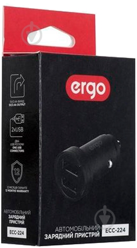 Автомобильное зарядное устройство Ergo EСC-224 Mini (B) - фото 4