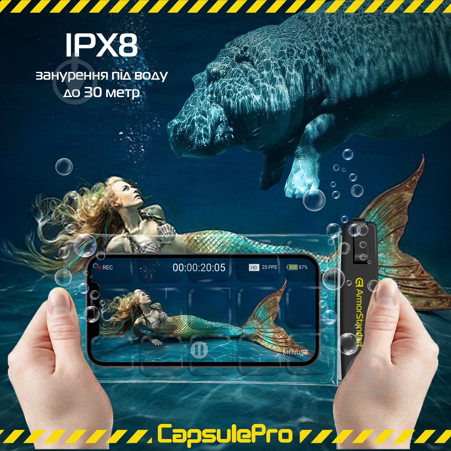 Чехол Armorstandart CapsulePro Waterproof Floating Case Black (ARM59232) - фото 3