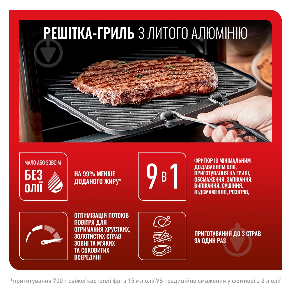 ВІТРИНА! Мультипіч Tefal Easy Fry Oven&Grill FW501815 - фото 15