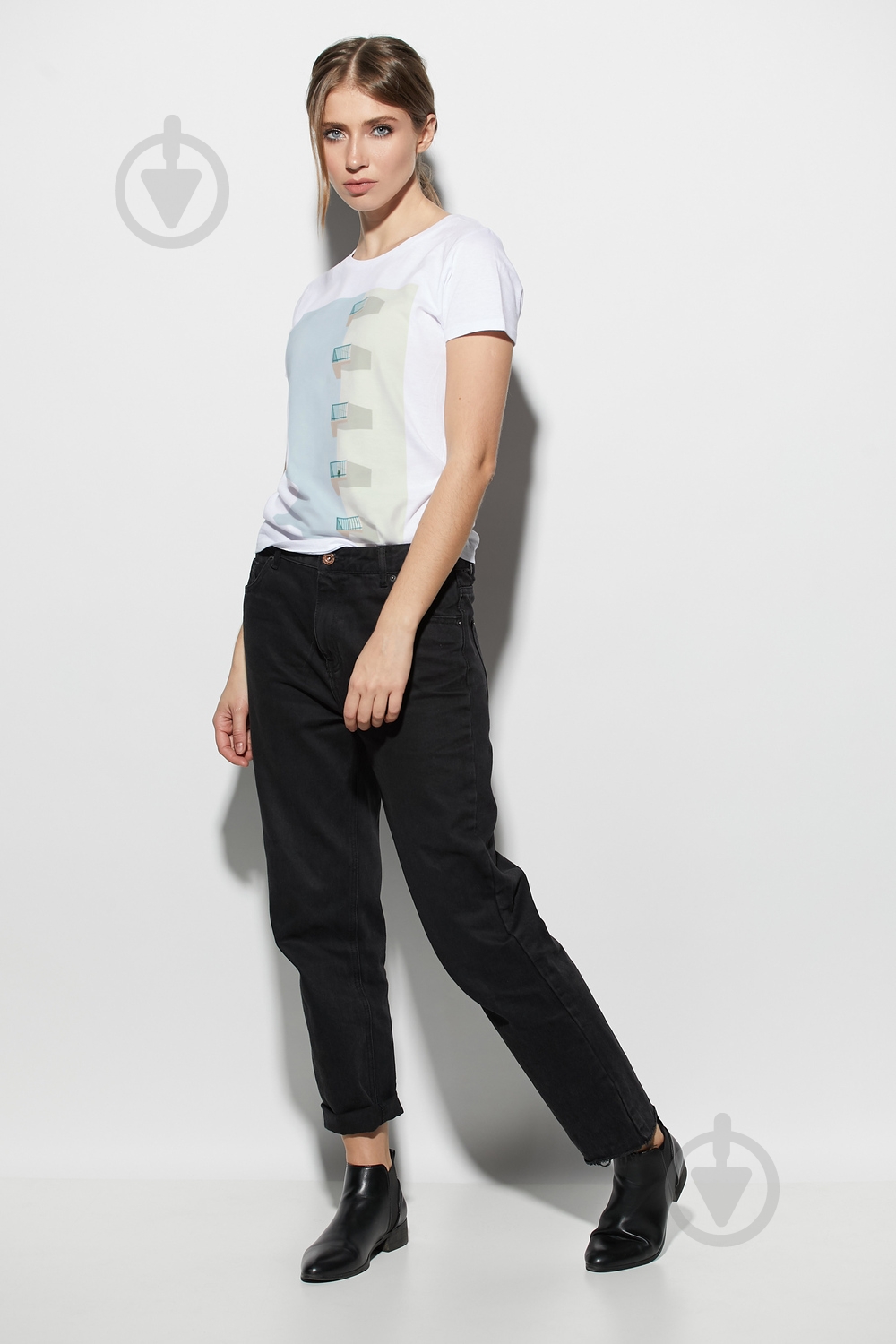 Футболка женская YAPPI Basic р. M белый WW11037 - фото 2 Футболка женская YAPPI Basic р. M белый WW11037 - фото 2