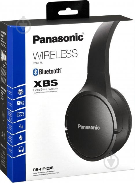 Навушники Panasonic Bluetooth black (RB-HF420BGEK) - фото 5
