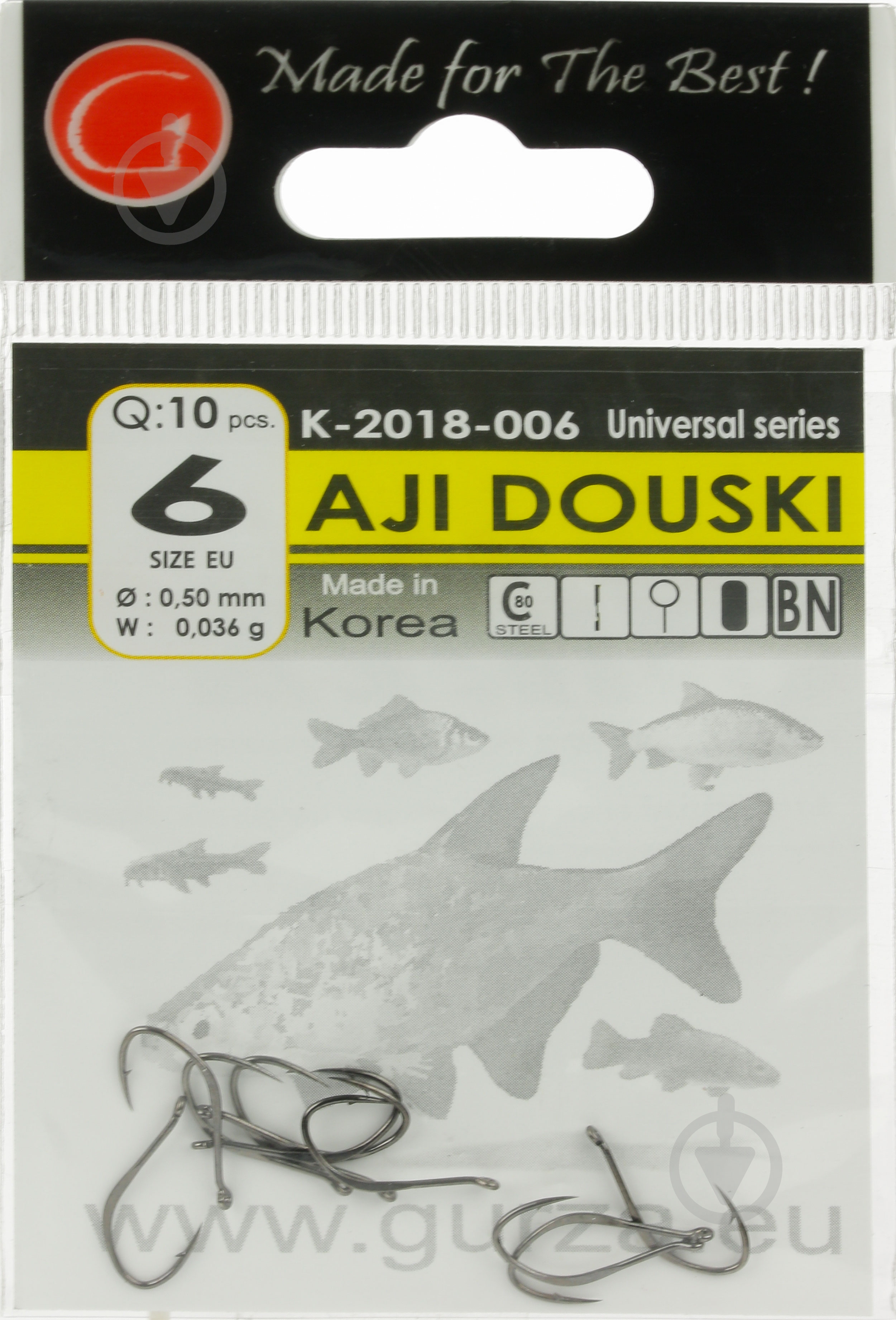 Крючок Gurza Aji Douski №6 10 шт. K-2018-006 - фото 1