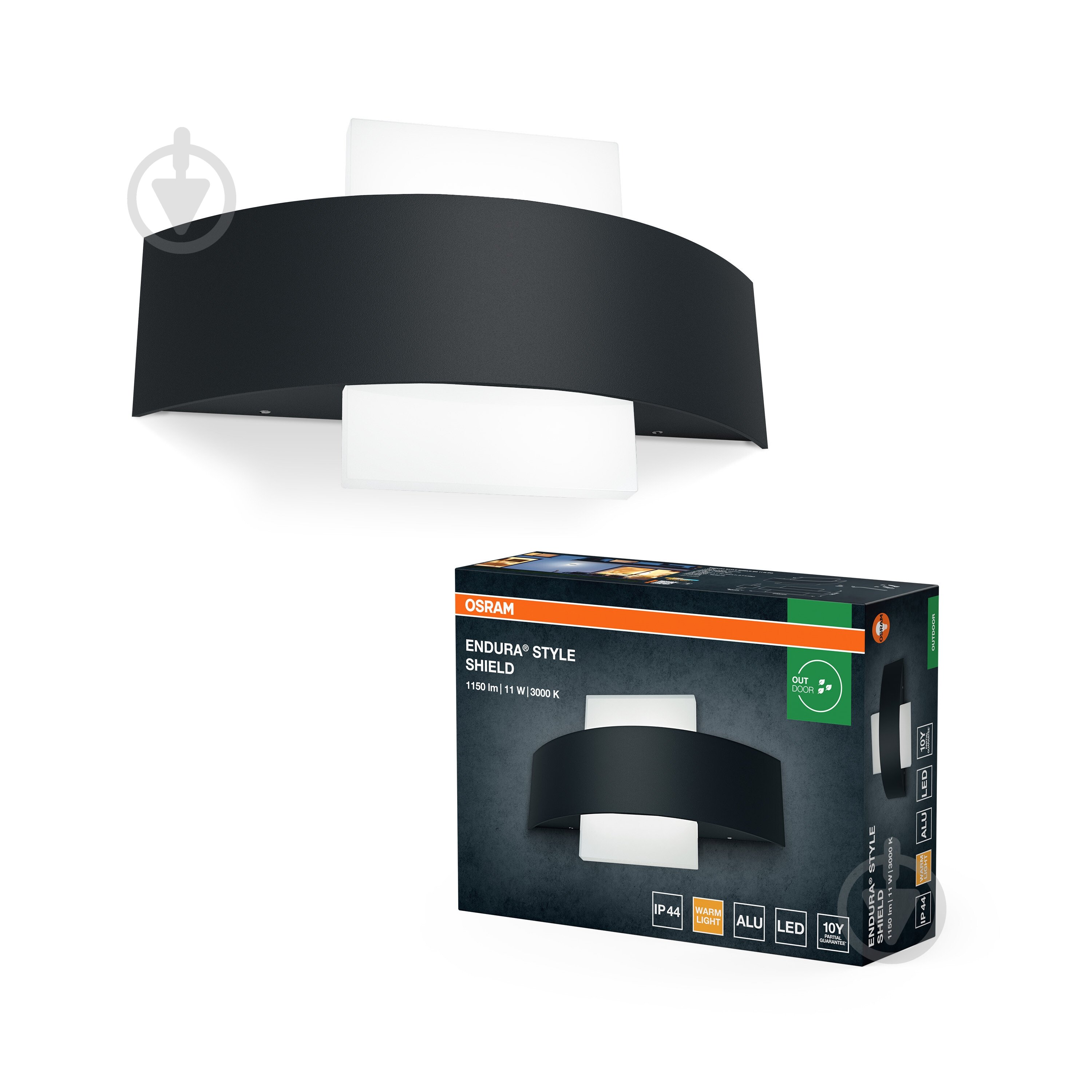 Світильник вуличний настінний Osram ENDURA Style Shield Square 11 Вт IP44 темно-сірий - фото 1