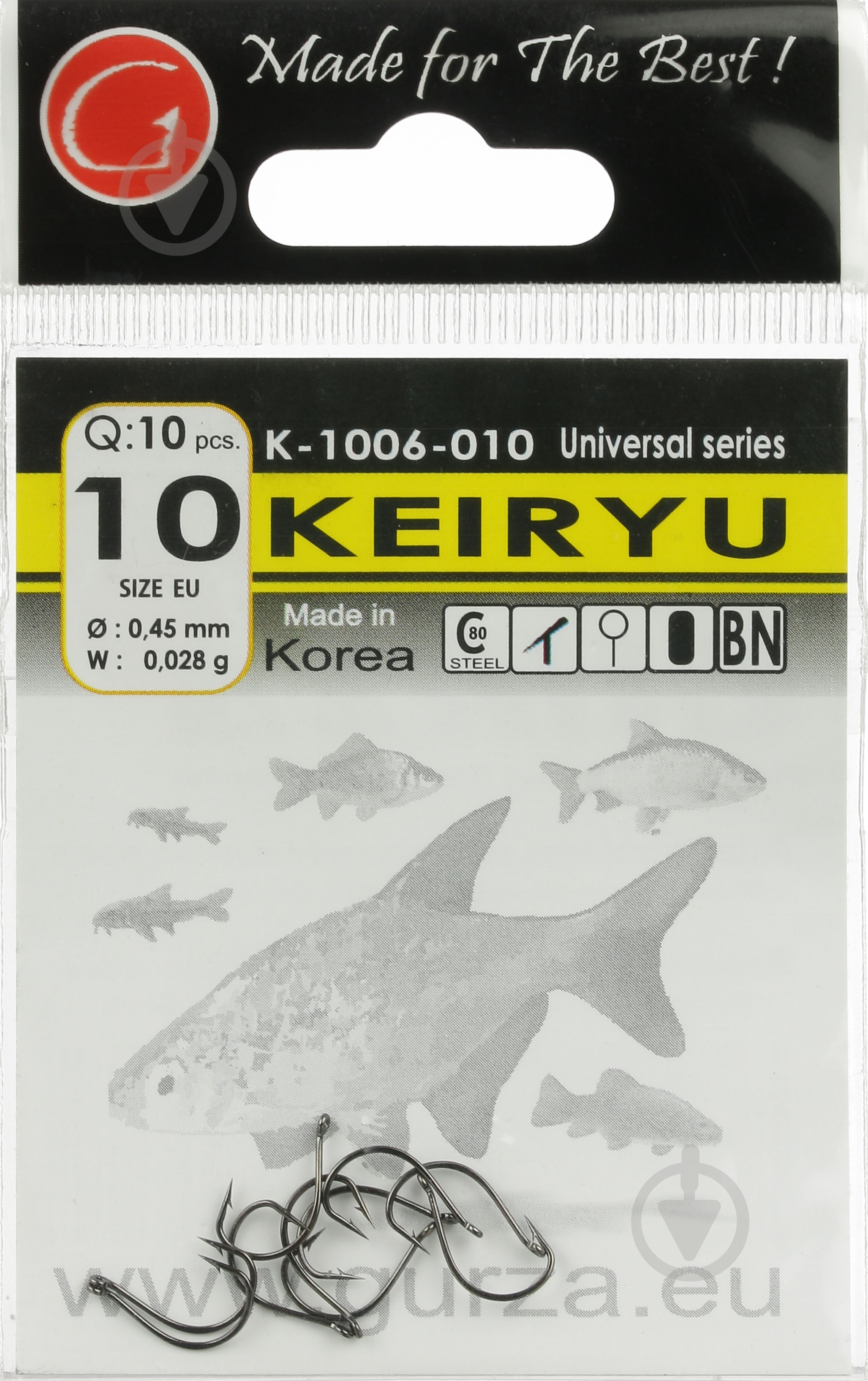 Крючок Gurza Keiryu №10 10 шт. K-1006-010 - фото 2