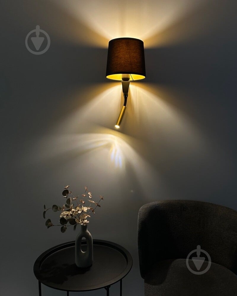 Бра Nowodvorski Chillin 1x40 Вт E27 черный 8213 - фото 3