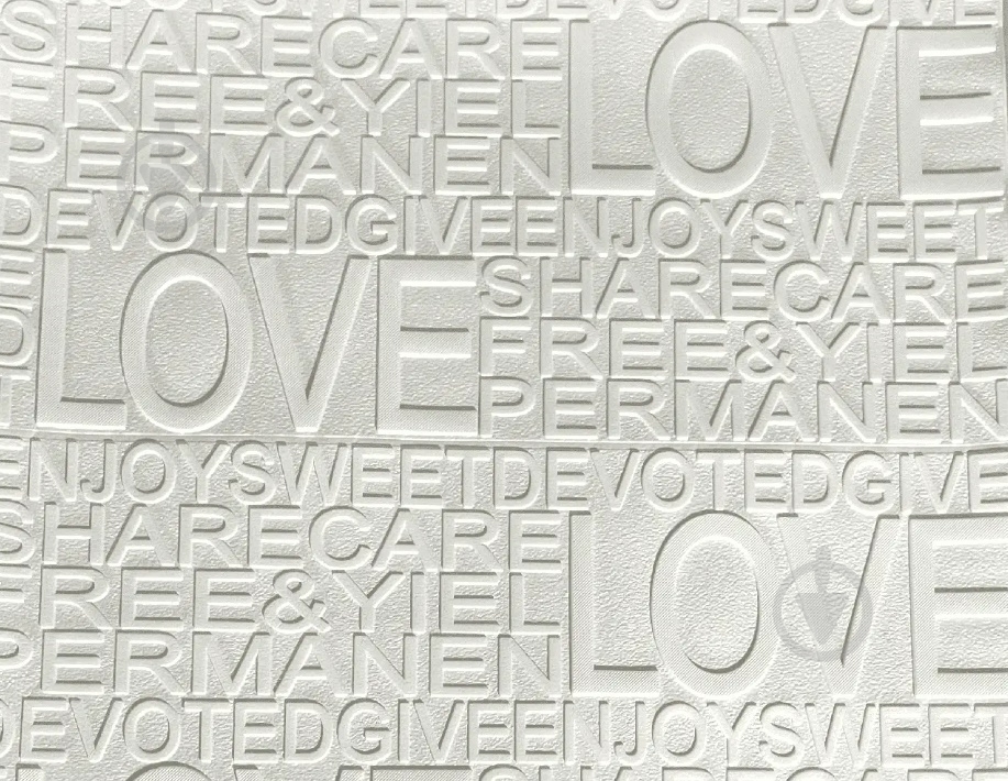 3D-панель с ПВХ Панно Love 700x700x5 мм черный - фото 1