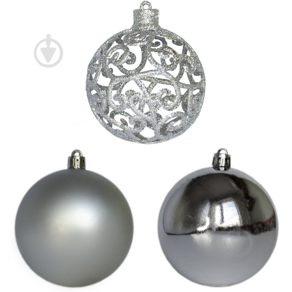 Набор елочных шаров Девилон 251642 d80 мм 3 шт./уп. - фото 2