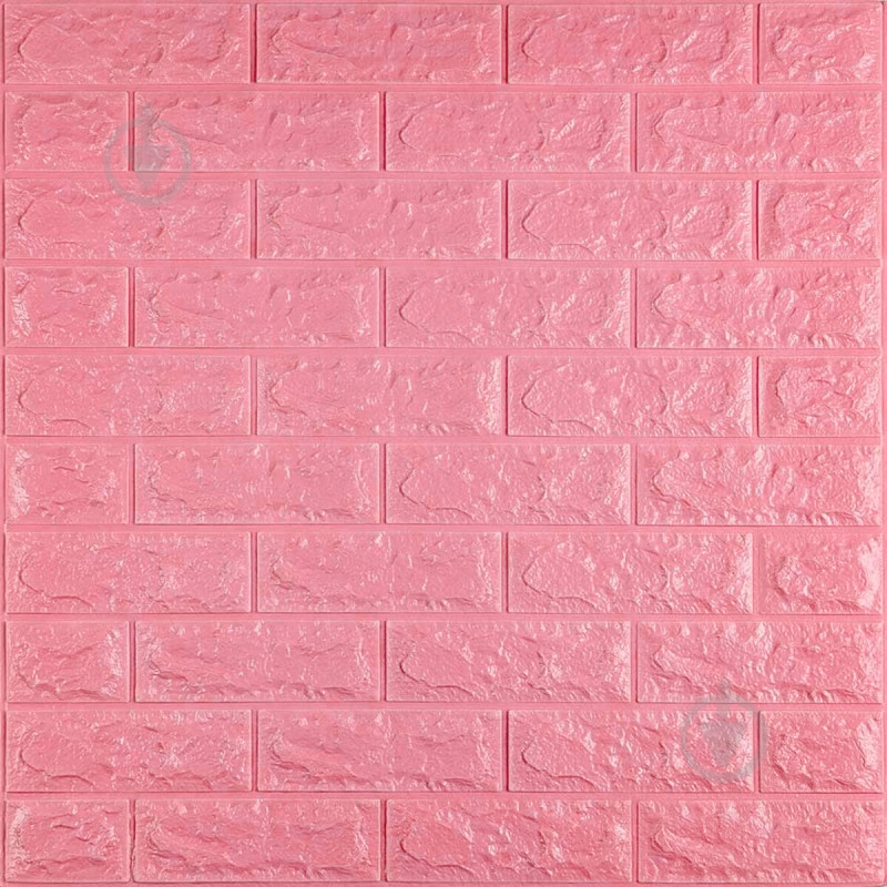 3D-панель з ПВХ Цегла 700x700x5 мм чорний - фото 1