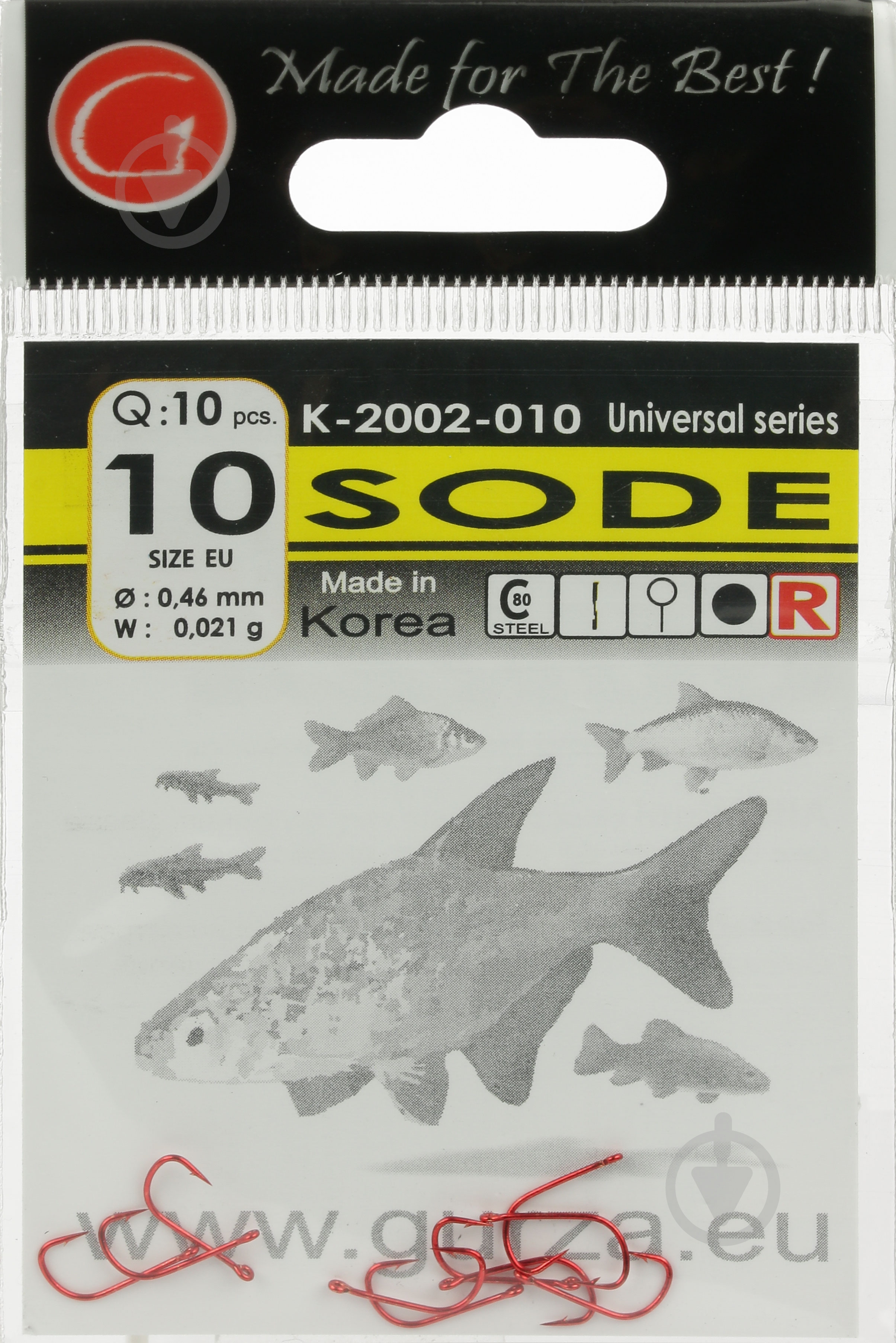Крючок Gurza Sode №10 10 шт. K-2002-010 - фото 2