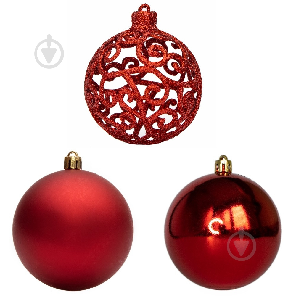 Набор елочных шаров Девилон 251666 d80 мм 3 шт./уп. - фото 2