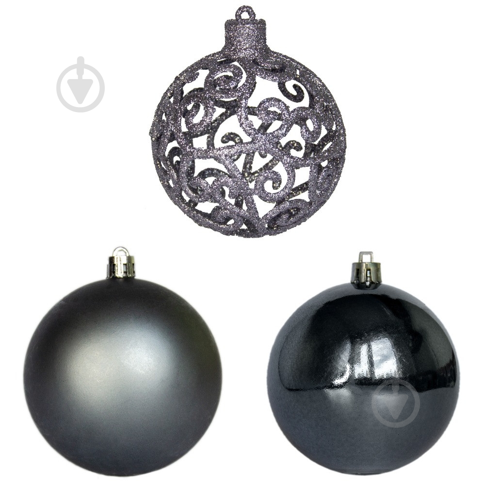 Набор елочных шаров Девилон 251697 d80 мм 3 шт./уп. - фото 1
