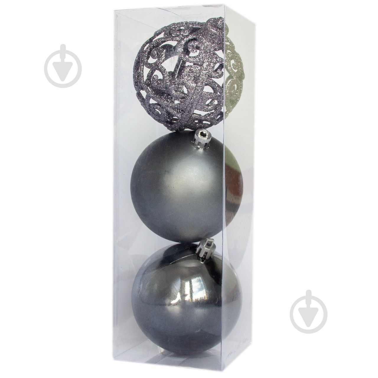Набор елочных шаров Девилон 251697 d80 мм 3 шт./уп. - фото 2