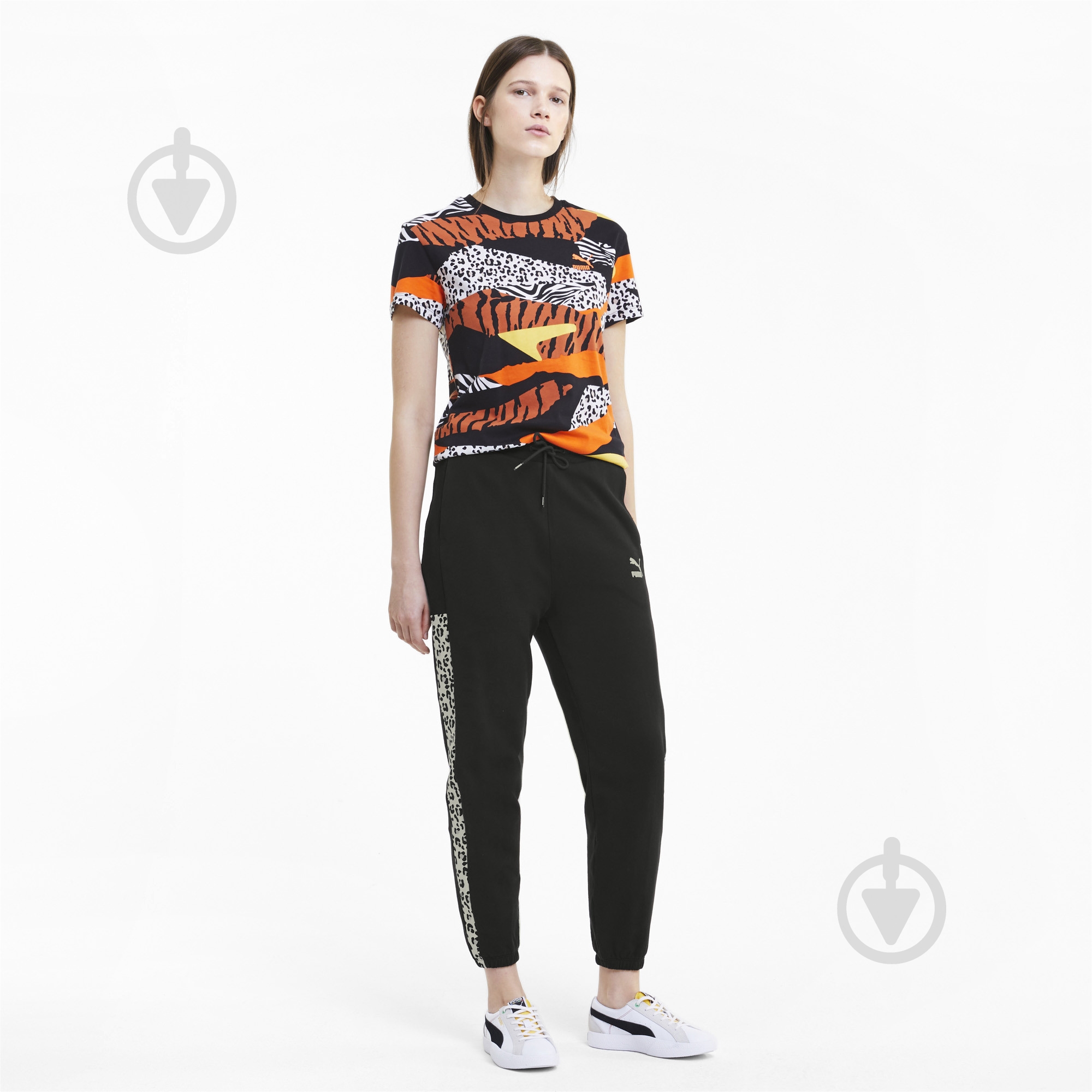 Брюки Puma Classics Graphics Track Pant 59773551 р. L черный - фото 4