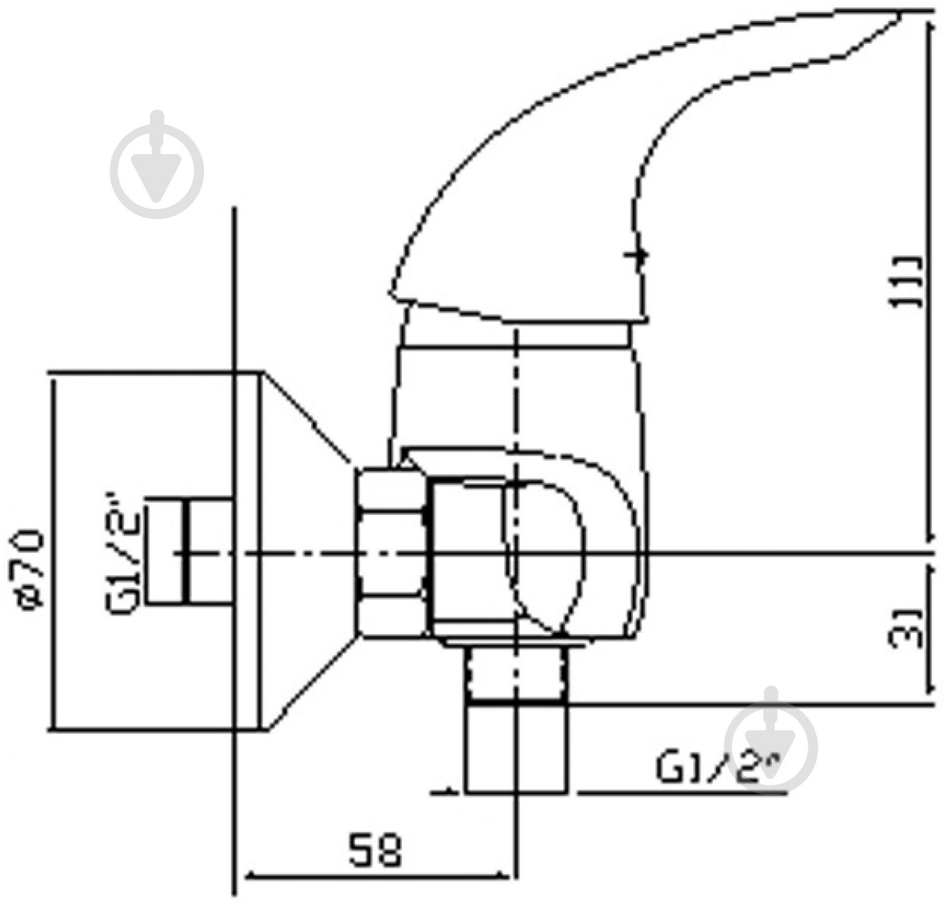 Смеситель для душа Mixxen Ирида HB9567240C - фото 2
