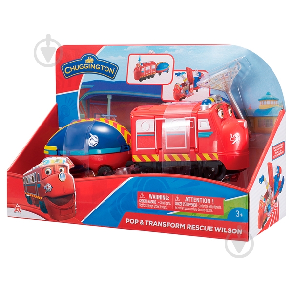 Паровозик Chuggington Вілсон з причепом «Грай і трансформуй» EU890201 - фото 1 Паровозик Chuggington Вілсон з причепом «Грай і трансформуй» EU890201 - фото 1