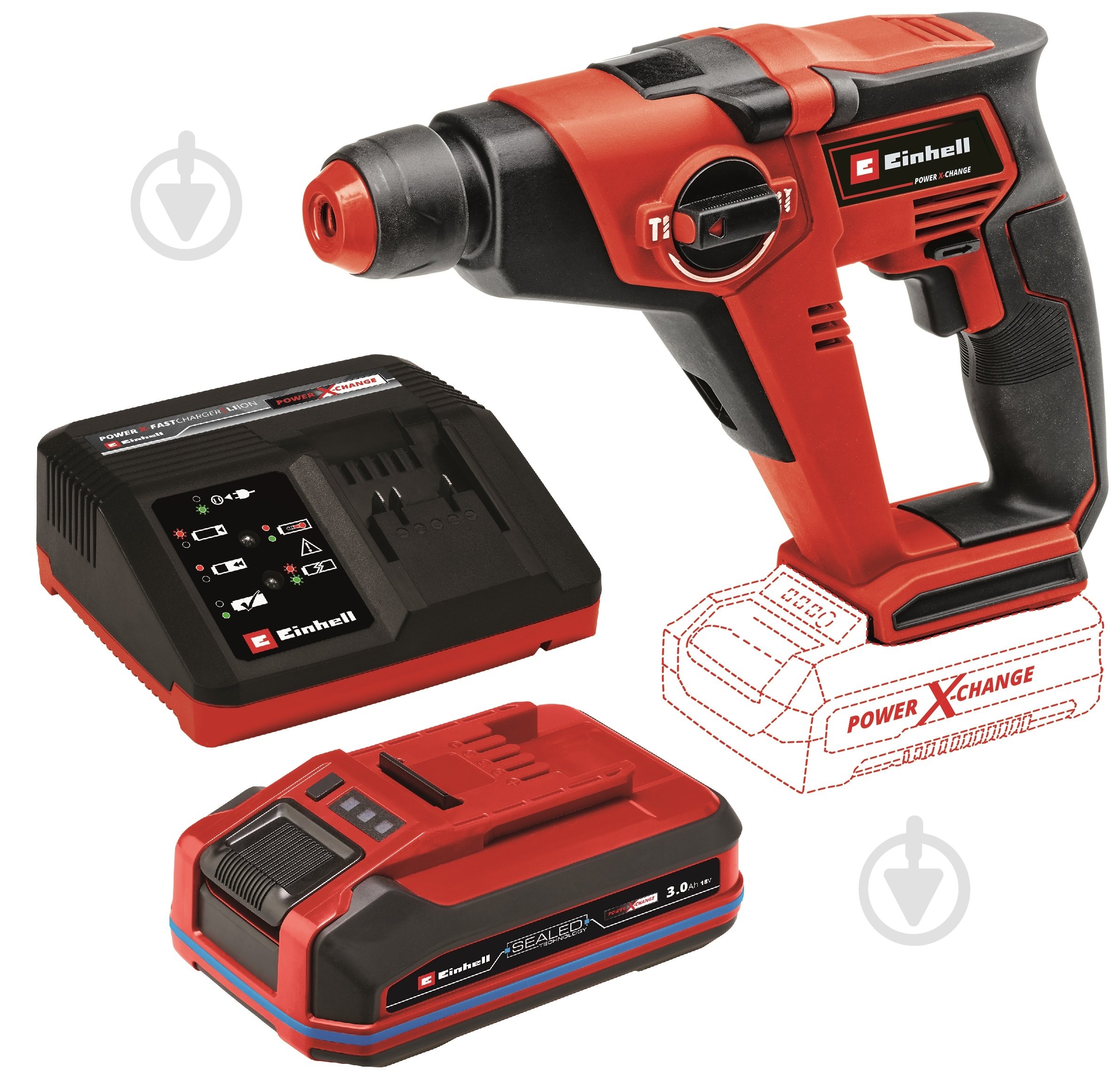 Перфоратор Einhell TE-HD 18/12 Li 3 Ah SEALED 4513970 Set3 - фото 1 Перфоратор Einhell TE-HD 18/12 Li 3 Ah SEALED 4513970 Set3 - фото 1