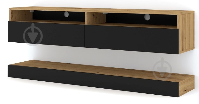 Тумба під ТВ BIM Furniture Duo 2д 1600x300x340 мм дуб артізан/чорний матовий (TV_STAND_DUO_160_PLATFORM_ARTI) - фото 1 Тумба під ТВ BIM Furniture Duo 2д 1600x300x340 мм дуб артізан/чорний матовий (TV_STAND_DUO_160_PLATFORM_ARTI) - фото 1