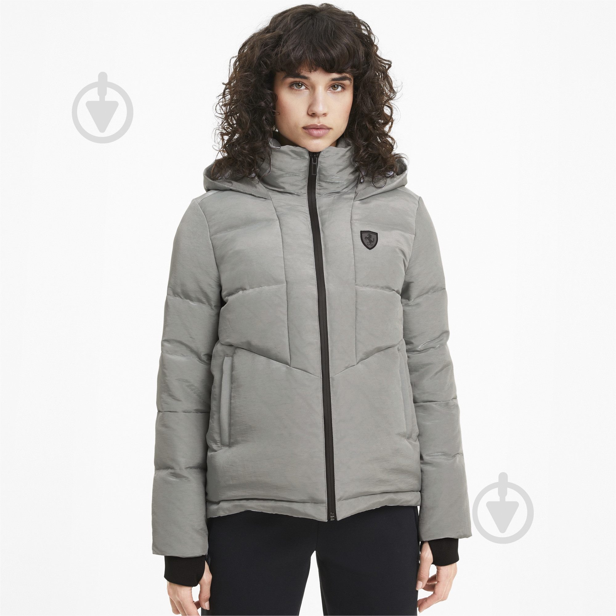 Пуховик Puma Ferrari Style Down Jacket 59804305 р.L серебряный - фото 1