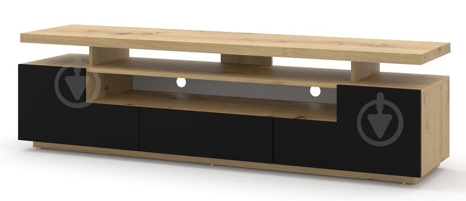 Тумба под ТВ BIM Furniture Eva 2д1ш 1800x510x420 мм дуб артизан/черный матовый (EVA_180_ARTISAN_OAK_BLACK_MAT_) - фото 1 Тумба под ТВ BIM Furniture Eva 2д1ш 1800x510x420 мм дуб артизан/черный матовый (EVA_180_ARTISAN_OAK_BLACK_MAT_) - фото 1