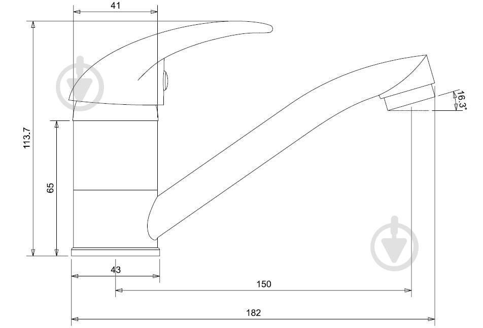 Змішувач для кухні Mixxen Фенікс HB7111020C - фото 2