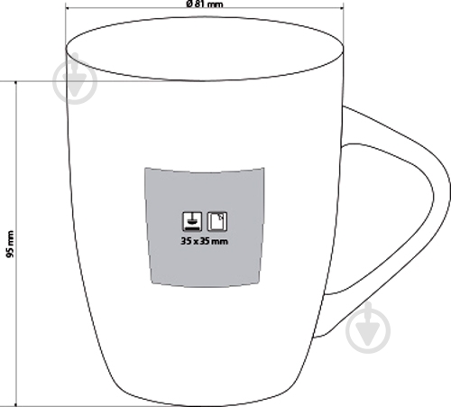 Чашка для чая Slavic фарфоровая 300 ml - фото 2