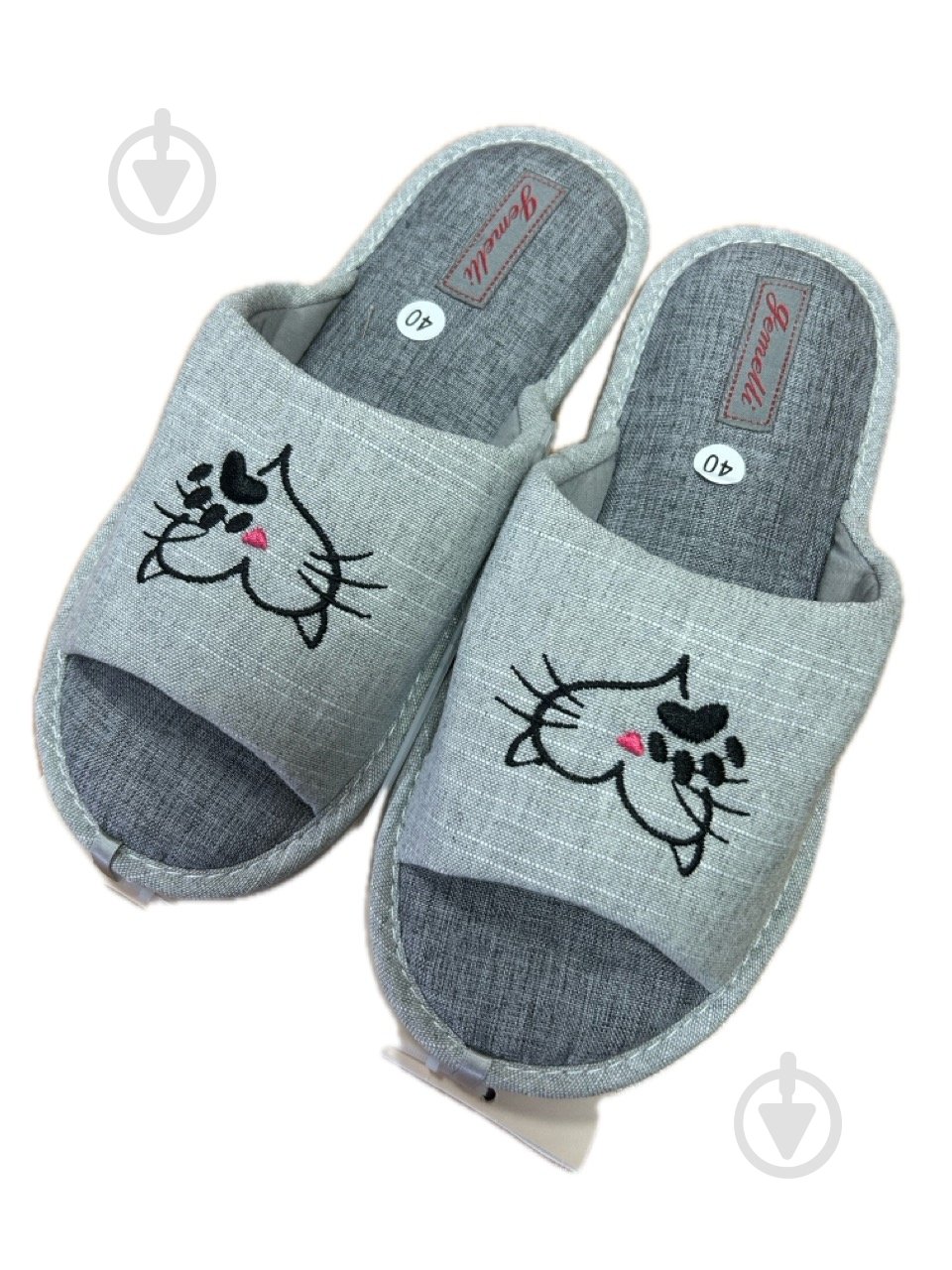 Тапки домашние Gemelli Лапуся р.38 серый - фото 1 Тапки домашние Gemelli Лапуся р.38 серый - фото 1