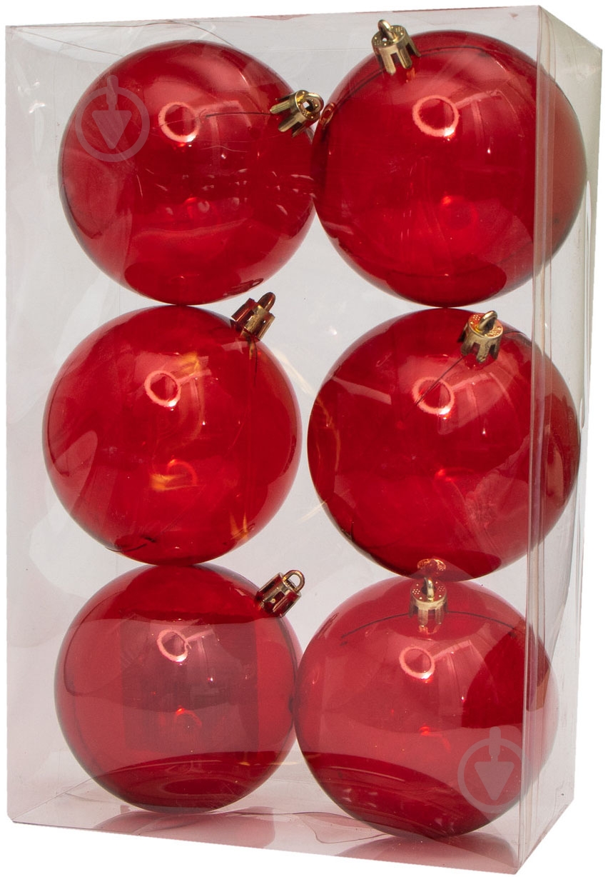 Набор елочных шаров Девилон 891725 d80 мм 6 шт./уп. - фото 1