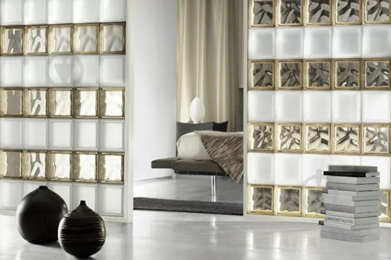 Стеклоблок Basic 190x190x80 Wave бронзовый - фото 4