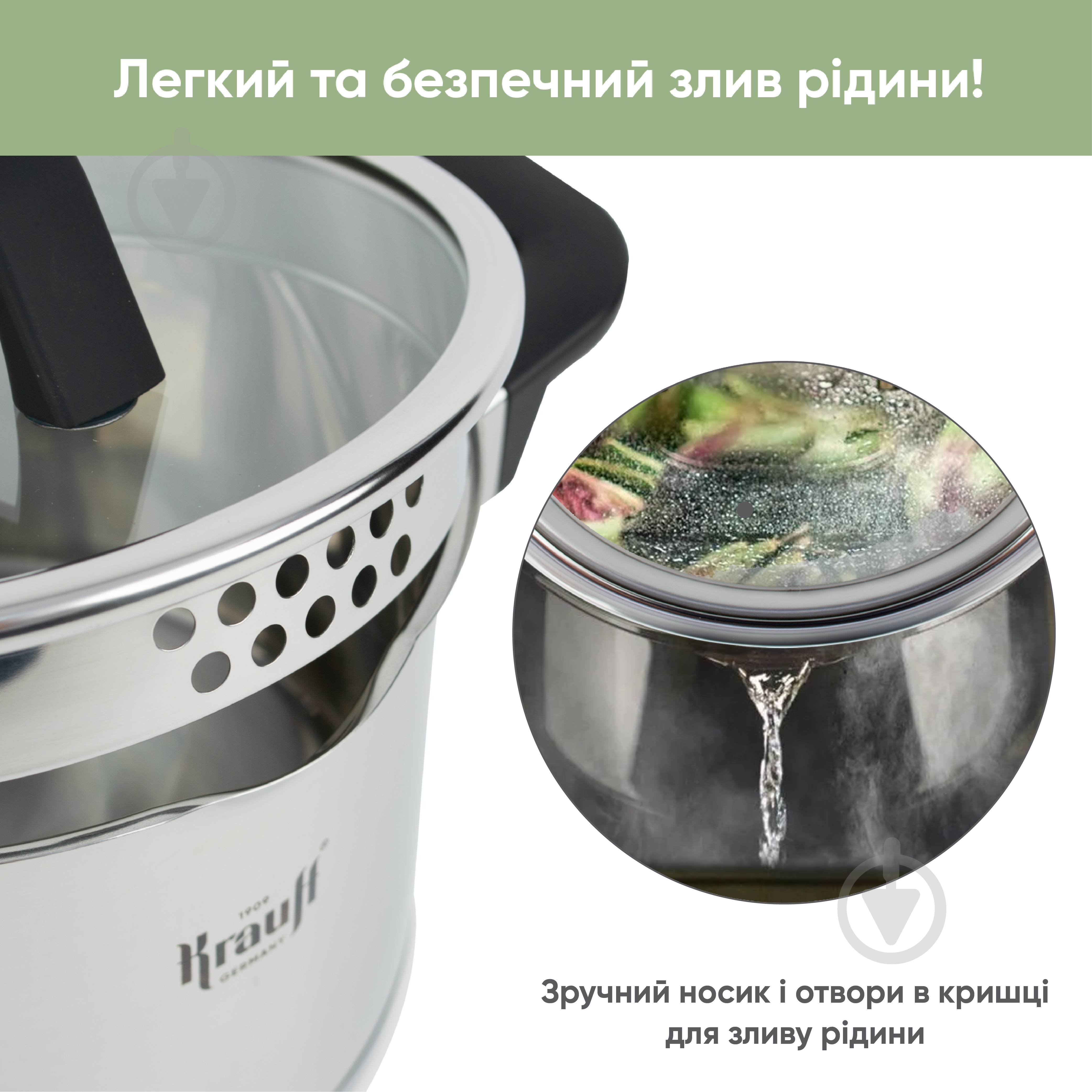 Каструля з кришкою Krauff 2,9 л Herzog 26-247-012 - фото 7