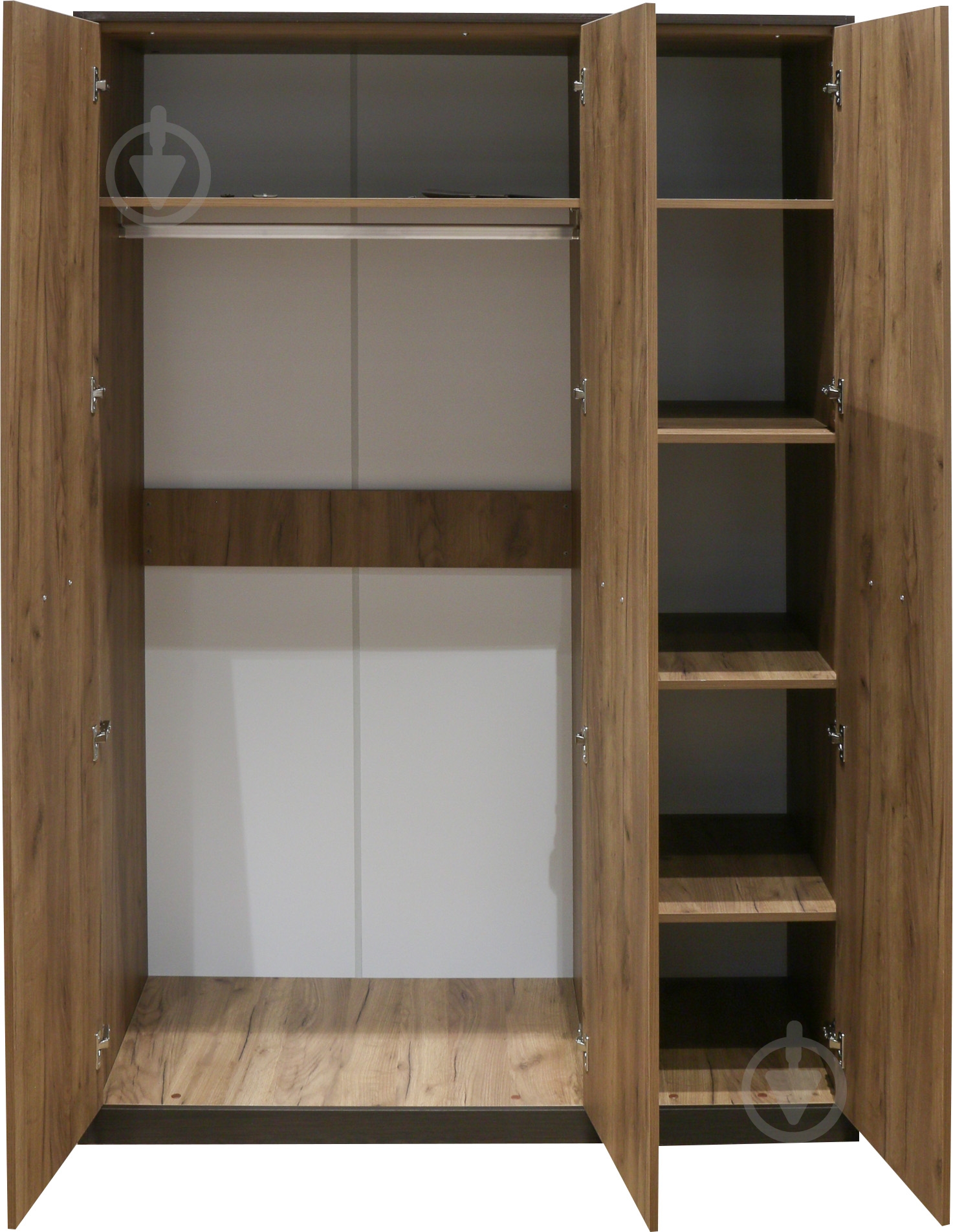 Шафа Embawood 3-х дверна РІМІНІ NEW 1394х607х2008 горіх - фото 3 Шафа Embawood 3-х дверна РІМІНІ NEW 1394х607х2008 горіх - фото 3