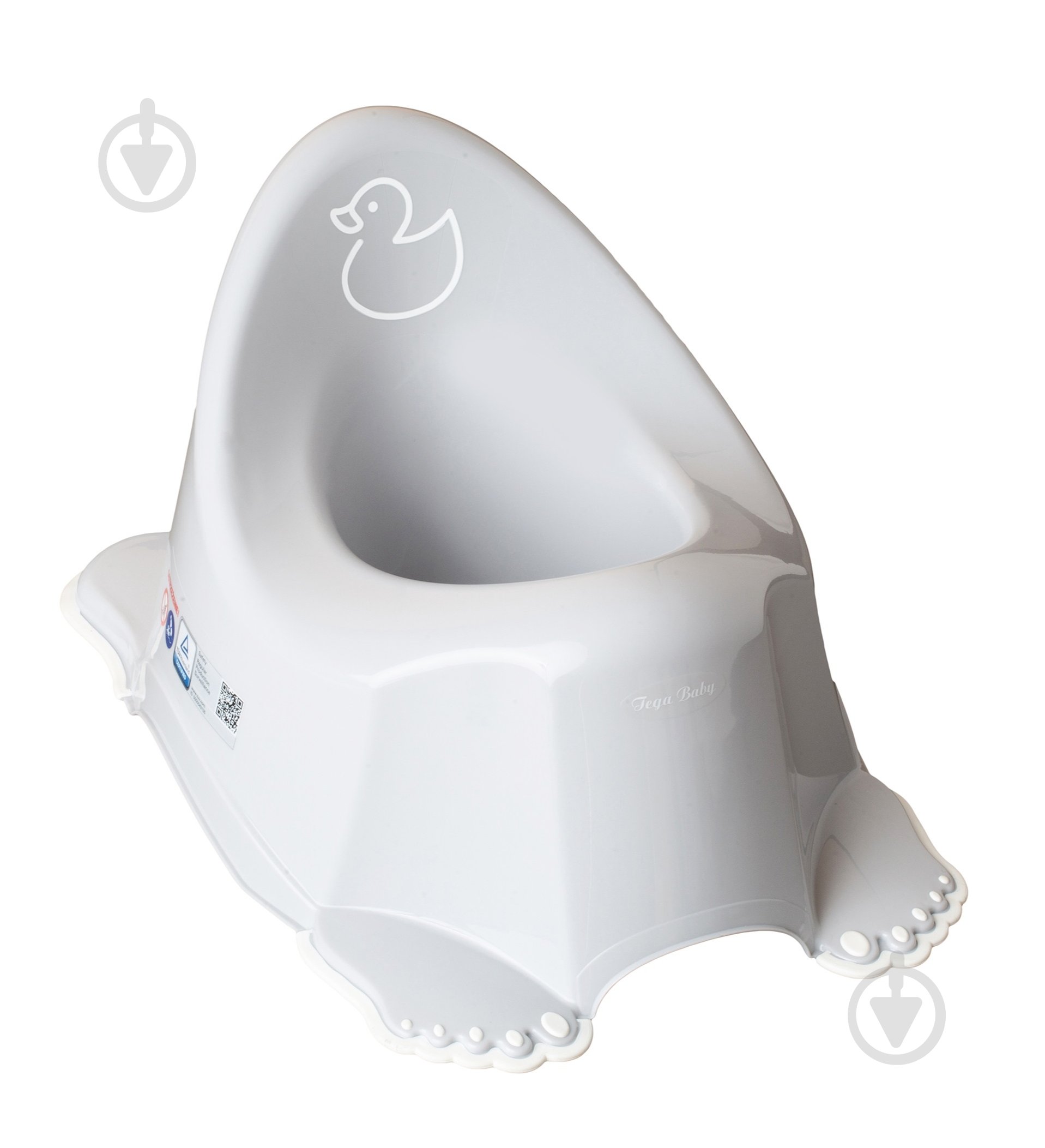 Горщик Tega baby Каченя з протиковзною гумою, Світло-сірий - фото 1 Горщик Tega baby Каченя з протиковзною гумою, Світло-сірий - фото 1