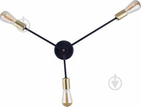 Бра Nowodvorski Mill 3x60 Вт E27 черный 9136 - фото 1