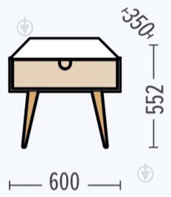 Тумба приліжкова Embawood Грей білий - фото 3