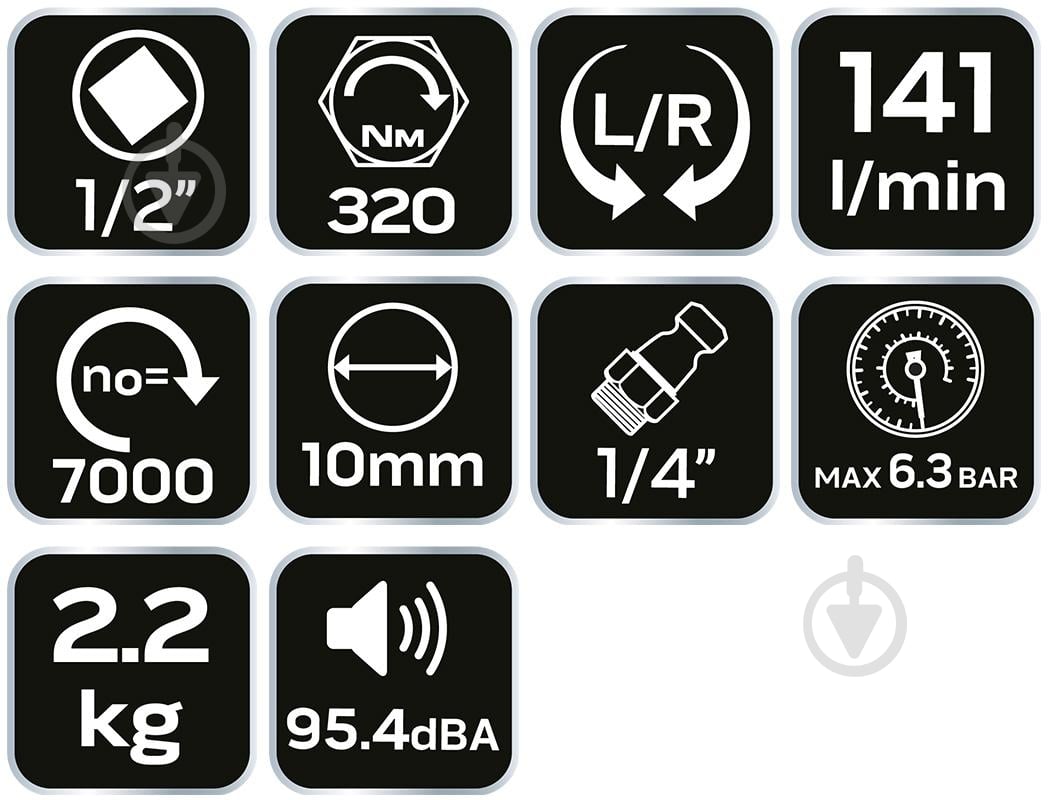 Гайковерт пневматический NEO tools 14-502 - фото 8