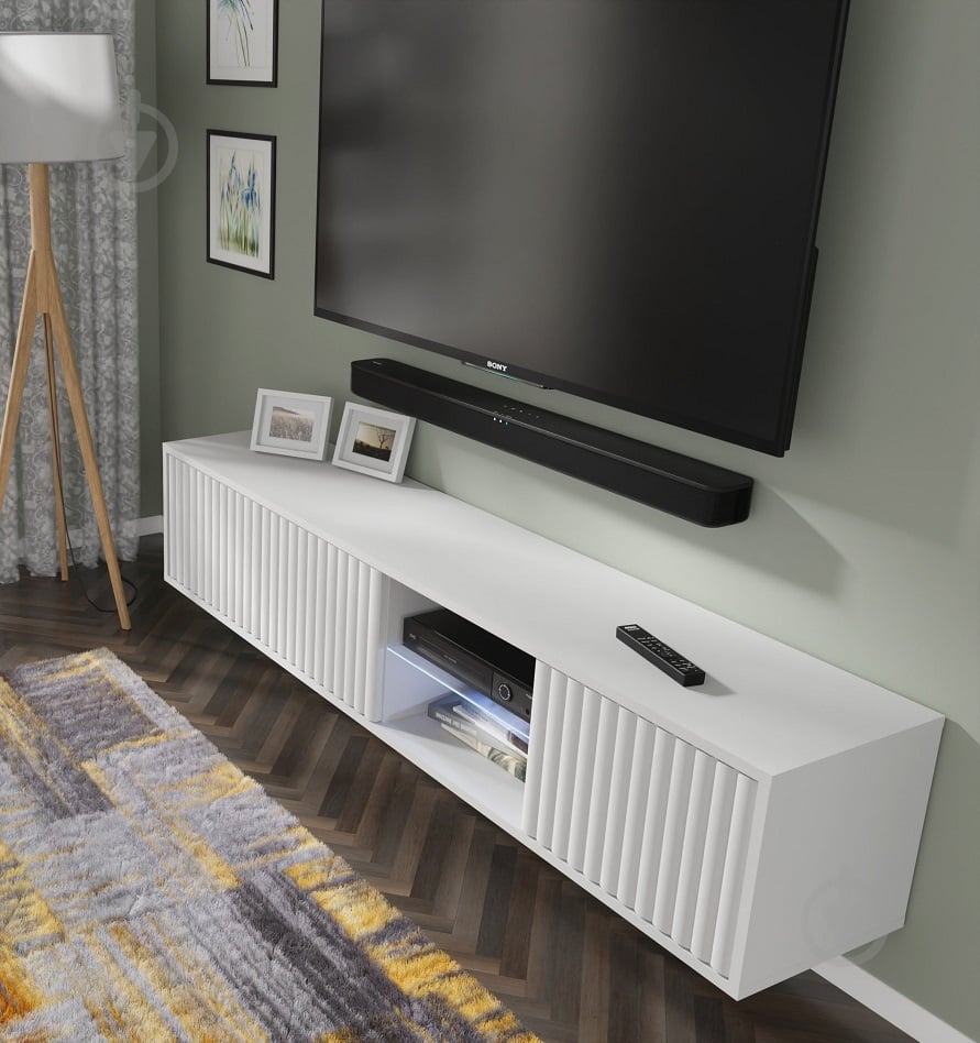 Тумба под ТВ BIM Furniture Mita 3д 1560x310x310 мм белый матовый(MITA_TV_STAND_156_WHITE_MAT) - фото 7 Тумба под ТВ BIM Furniture Mita 3д 1560x310x310 мм белый матовый(MITA_TV_STAND_156_WHITE_MAT) - фото 7