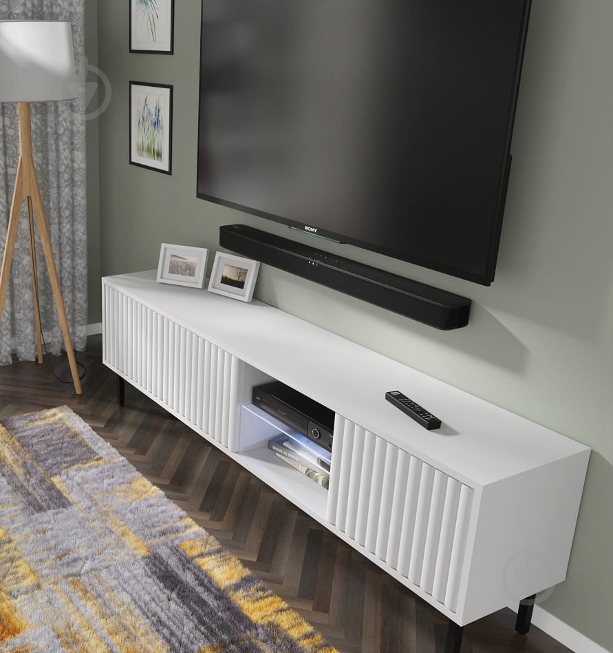 Тумба под ТВ BIM Furniture Mita 3д 1560x310x310 мм белый матовый(MITA_TV_STAND_156_WHITE_MAT) - фото 6 Тумба под ТВ BIM Furniture Mita 3д 1560x310x310 мм белый матовый(MITA_TV_STAND_156_WHITE_MAT) - фото 6