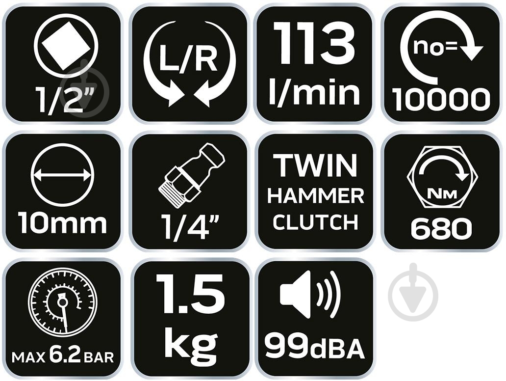 Гайковерт пневматический NEO tools 14-004 - фото 7