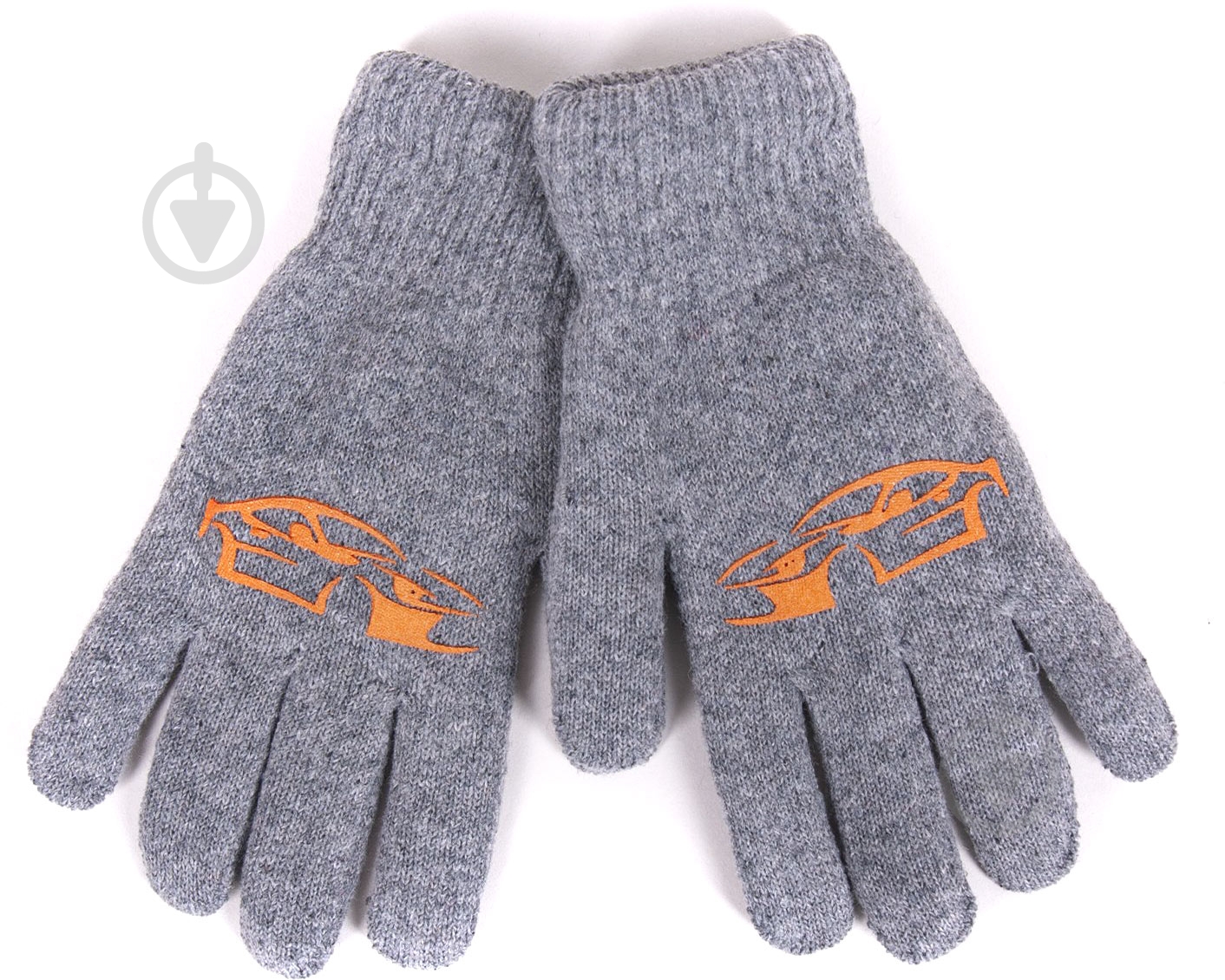 Варежки YO! машинка р.18 серый - фото 1