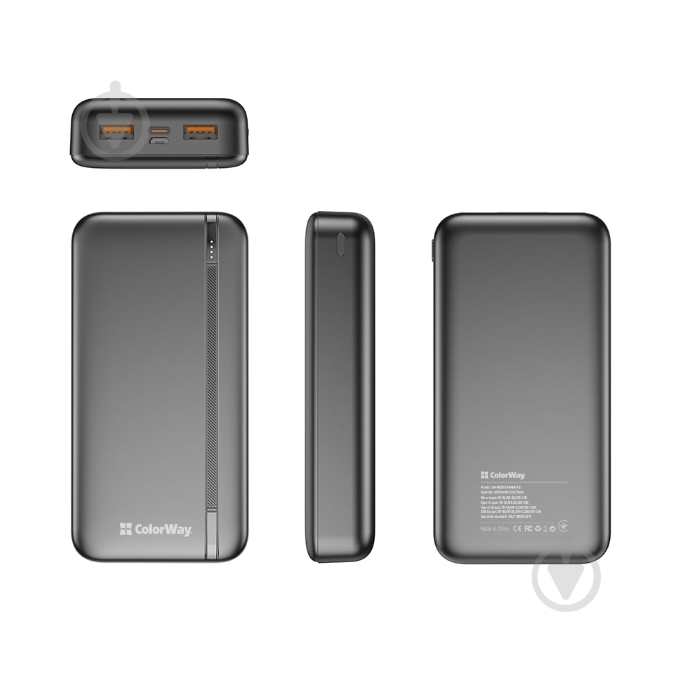 Повербанк ColorWay EnergyPlus 20000 mAh black (CW-PB200LPB4BK-PD) - фото 3