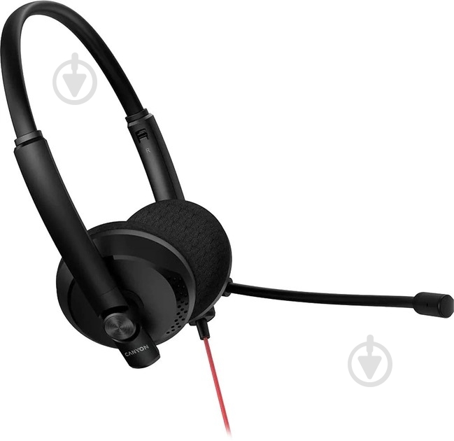 Гарнитура Canyon HS-07 PC Mic 3.5/USB black (CNS-HS07B) - фото 3