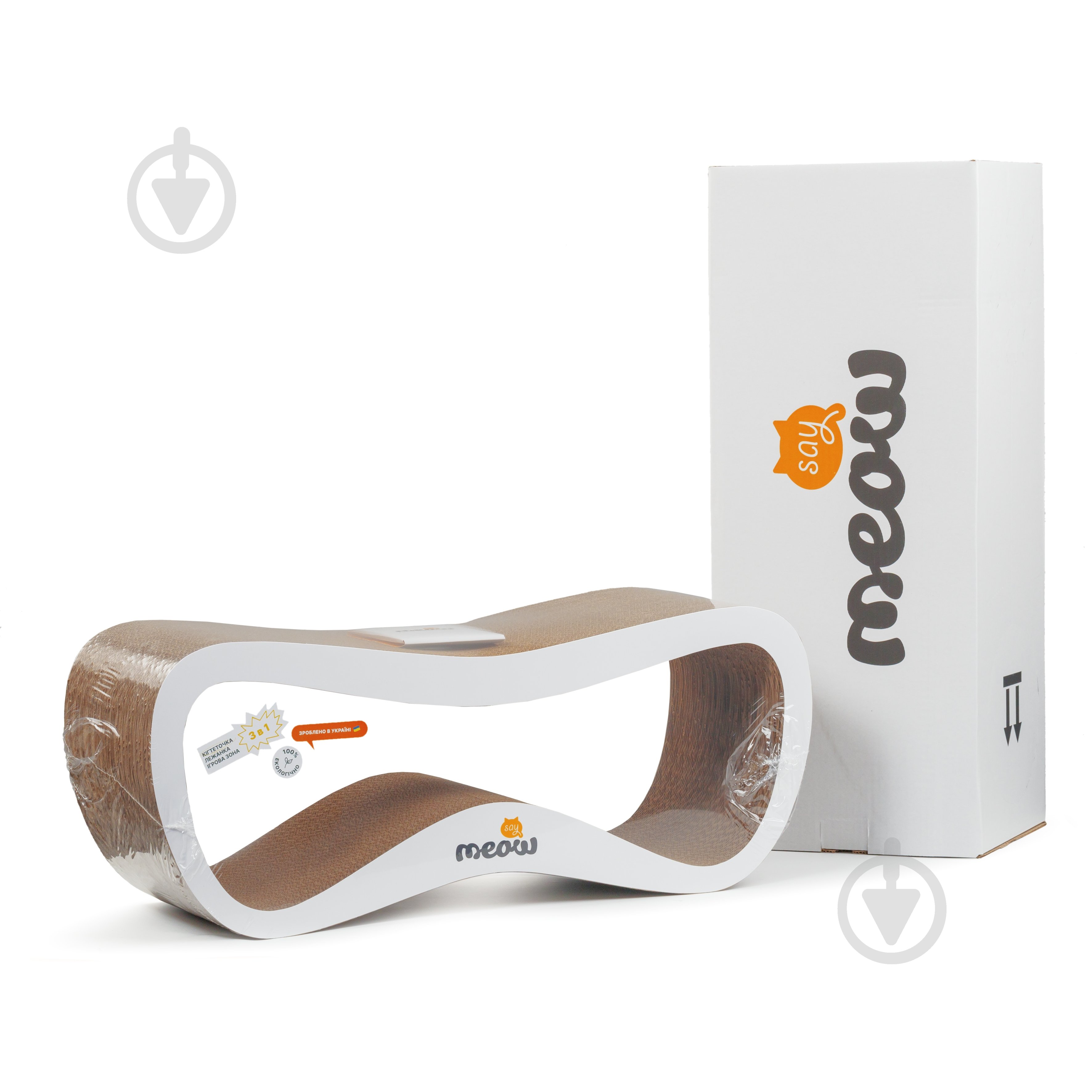 Когтеточка-лежак Say Meow для котов Grace, картон 67x27x24 см - фото 3 Когтеточка-лежак Say Meow для котов Grace, картон 67x27x24 см - фото 3