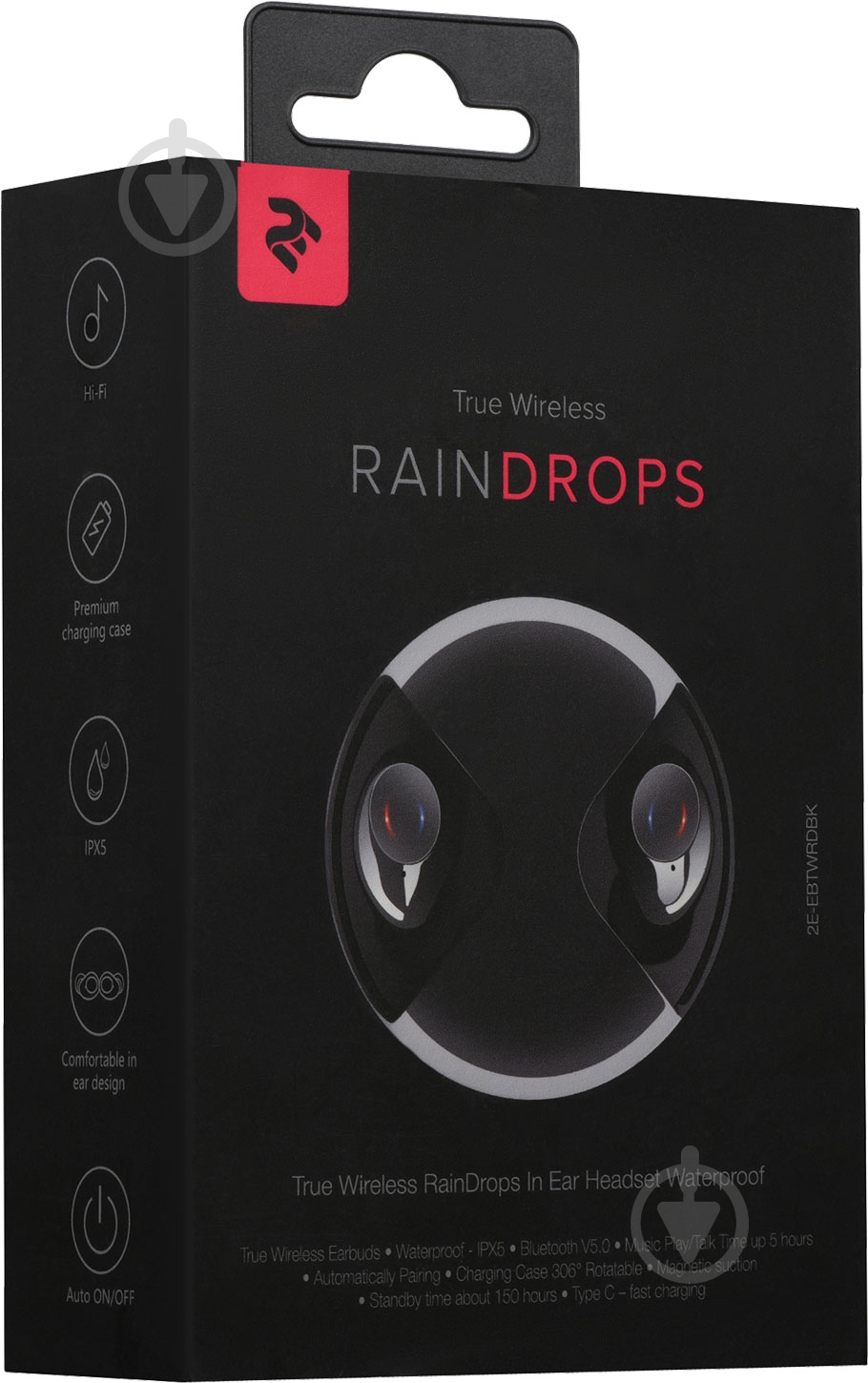 Наушники 2E RainDrops True Wireless Waterproof Mic black (2E-EBTWRDBK) - фото 5
