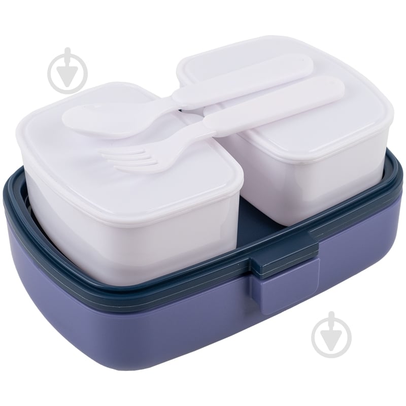 Ланч-бокс KITE с наполнением 1150 мл черный K23-180-3 - фото 4