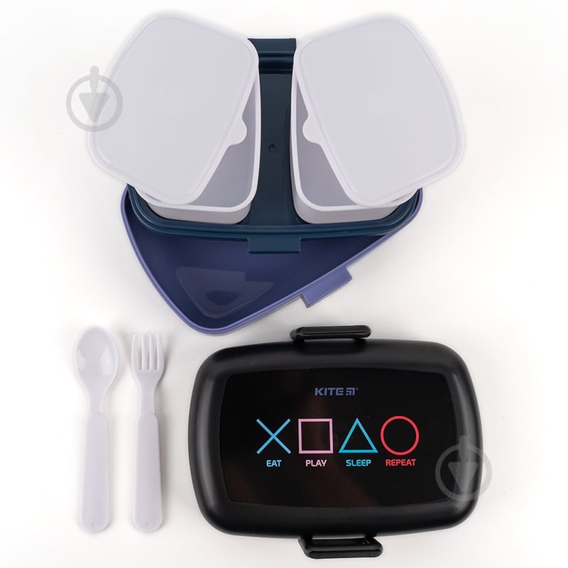 Ланч-бокс KITE с наполнением 1150 мл черный K23-180-3 - фото 6