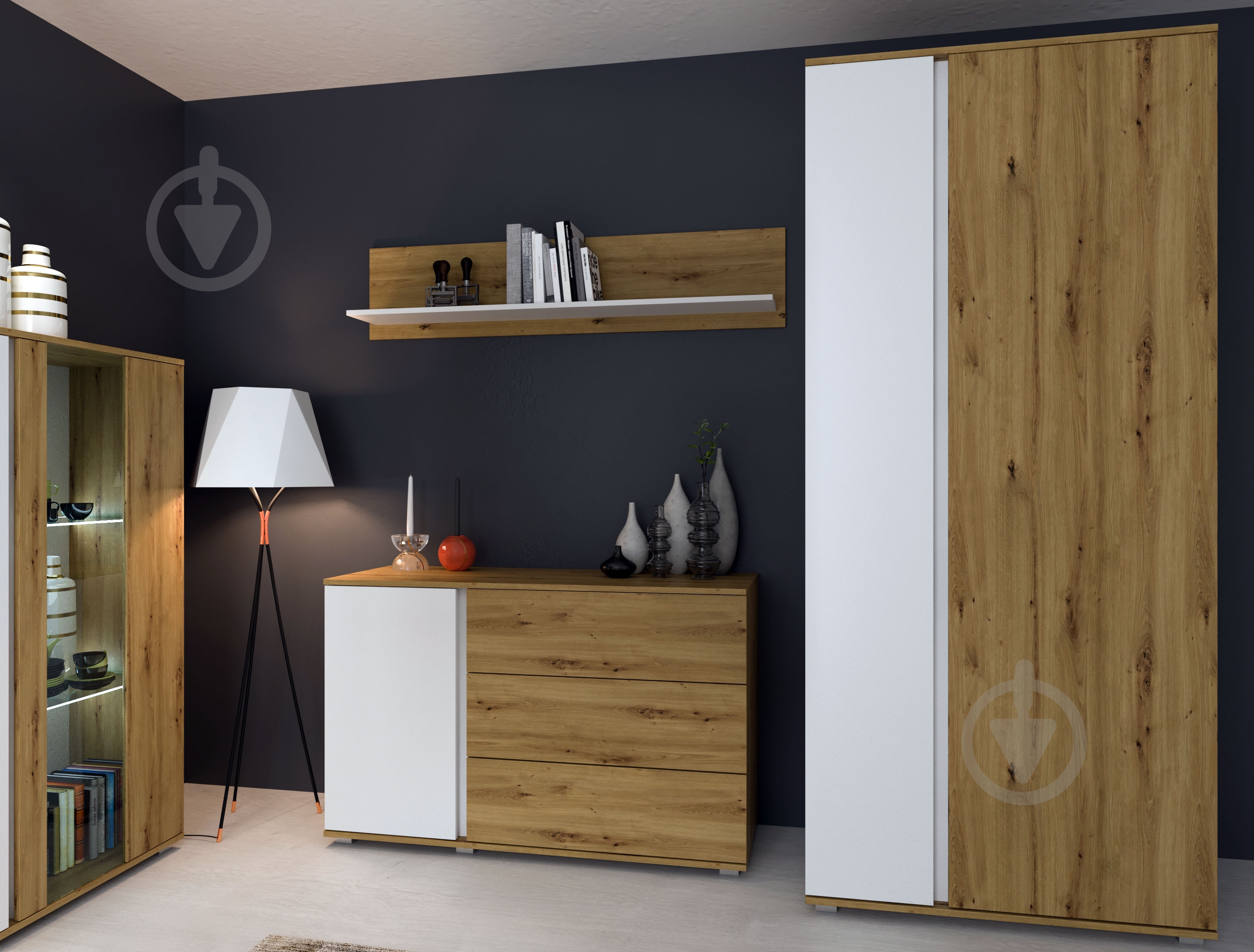 Шкаф SOKME 2Д Герда дуб артизан - фото 3