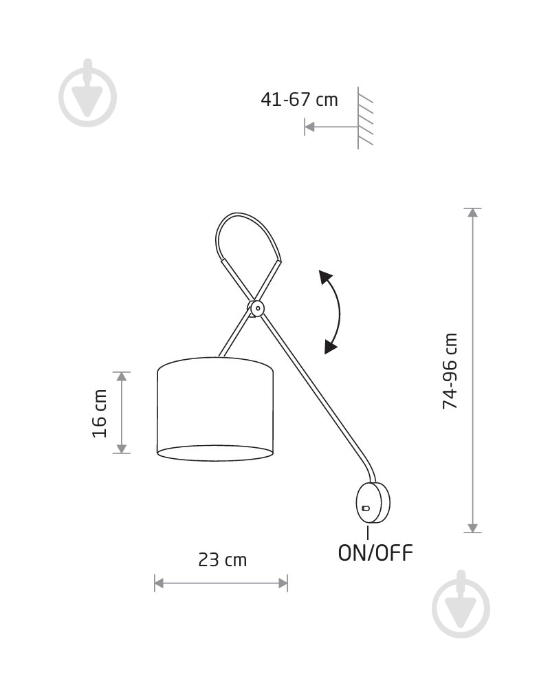 Бра Nowodvorski Ver 1x40 Вт E14 белый 6512 - фото 3