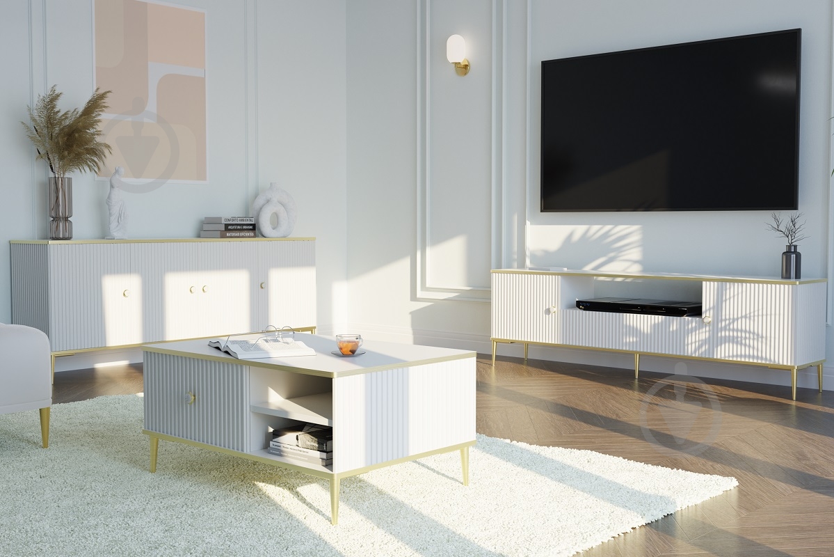 Тумба під ТВ BIM Furniture Petra 2д2ш 1800x550x350 мм білий матовий(PETRA_TV_STAND_180_2D1S_WHITE_) - фото 7 Тумба під ТВ BIM Furniture Petra 2д2ш 1800x550x350 мм білий матовий(PETRA_TV_STAND_180_2D1S_WHITE_) - фото 7