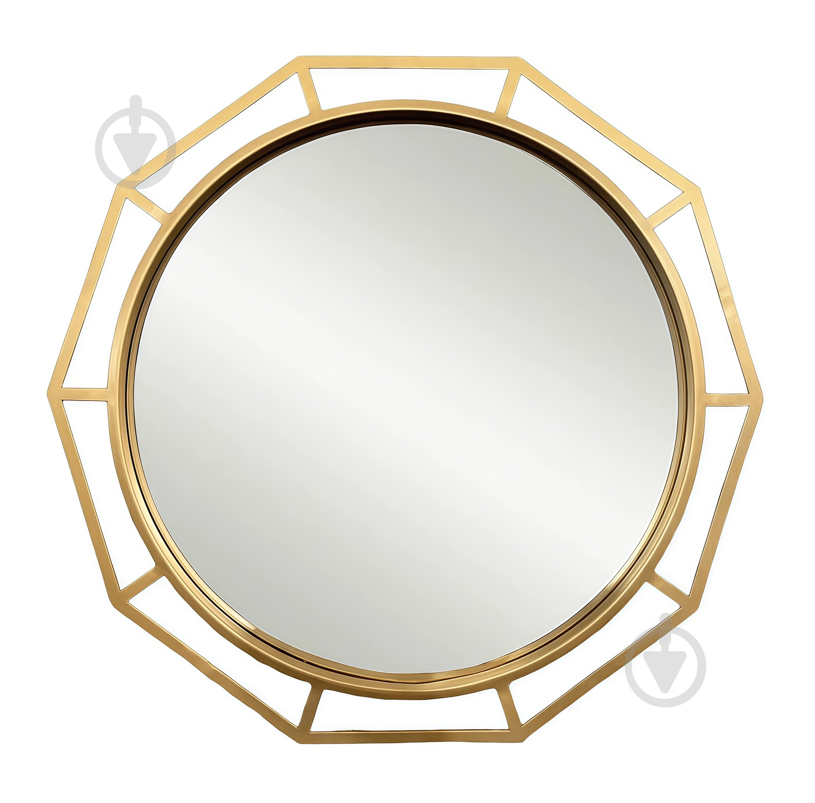 Дзеркало настінне Арт-Сервіс коло в метал. рамі 57х60 TM30102 золото - фото 1 Дзеркало настінне Арт-Сервіс коло в метал. рамі 57х60 TM30102 золото - фото 1
