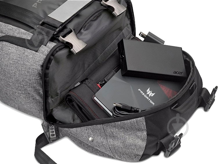 Рюкзак Acer Predator Rolltop Backpack PBG6A1 15" grey (NP.BAG1A.290) - фото 8 Рюкзак Acer Predator Rolltop Backpack PBG6A1 15" grey (NP.BAG1A.290) - фото 8