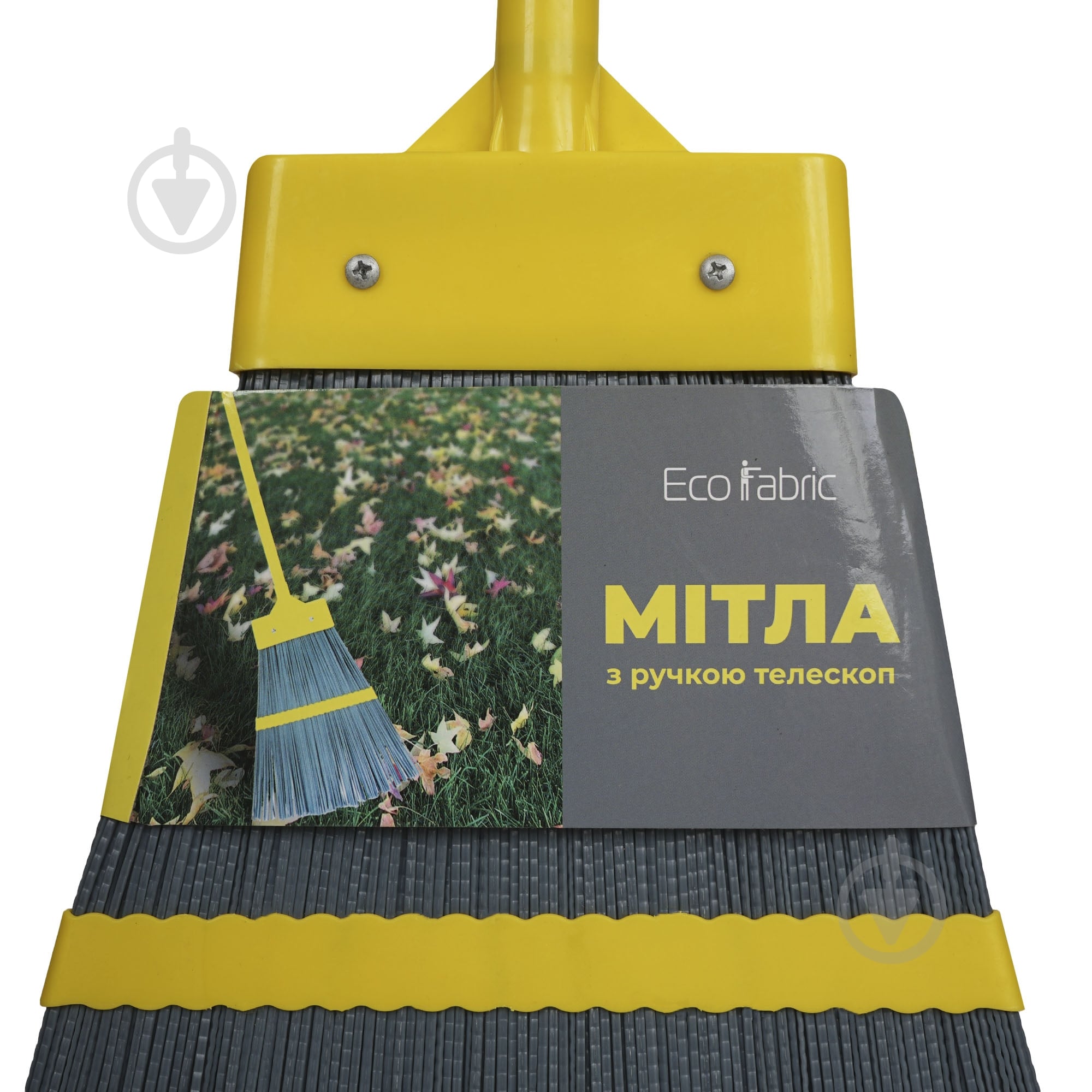 Метла с ручкой телескоп 93-130см Eco Fabric желтый EF-0048 - фото 6